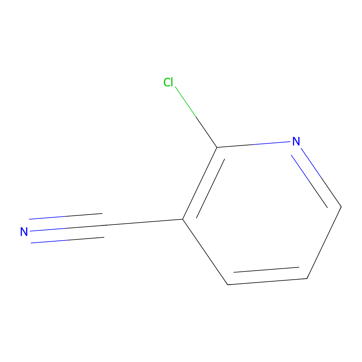 2-Chloronicotinonitrile molecular structure, CAS 6602-54-6
