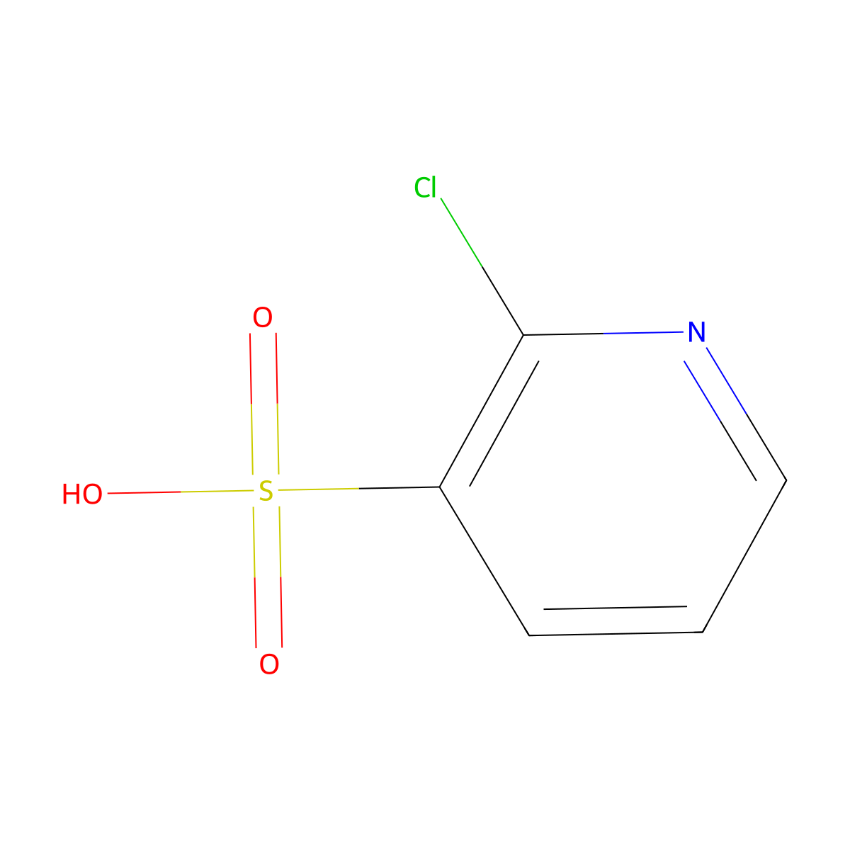 2-Chloropyridine-3-sulfonic acid molecular structure, CAS 6602-56-8