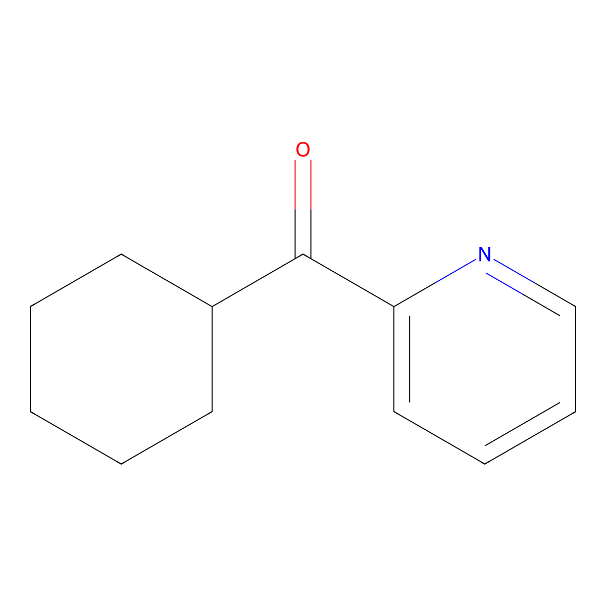 Cyclohexyl 2-pyridyl ketone molecular structure, CAS 6602-64-8