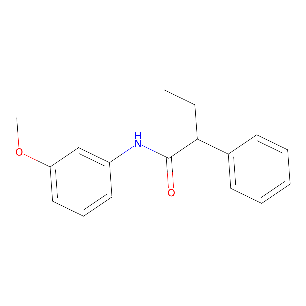N-(3-methoxyphenyl)-2-phenylbutanamide molecular structure, CAS 6602-94-4