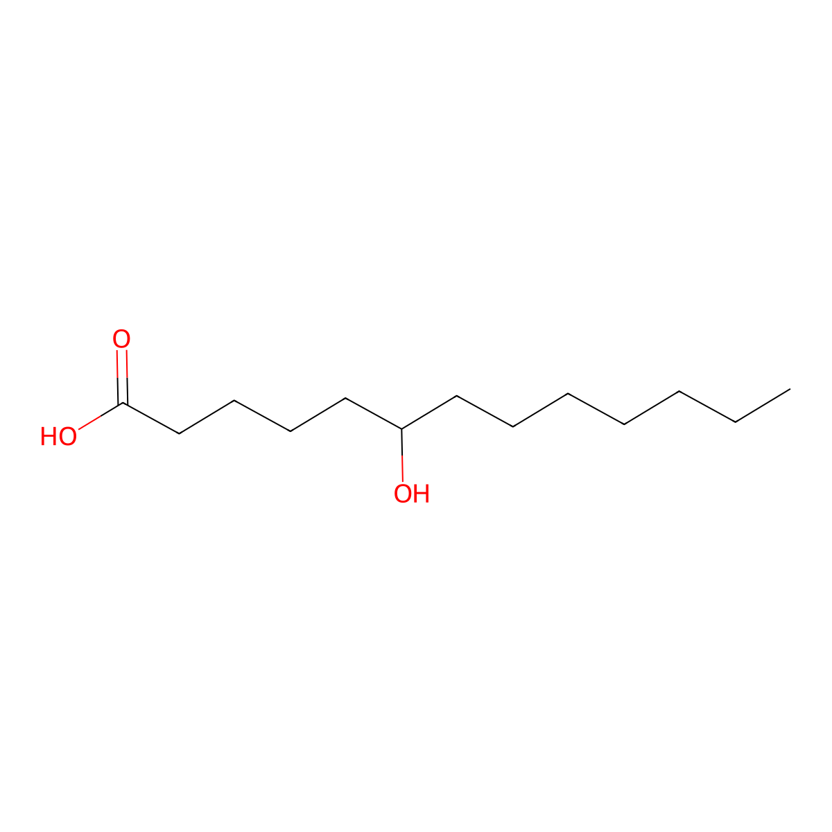 6-Hydroxytridecanoic acid molecular structure, CAS 66022-16-0