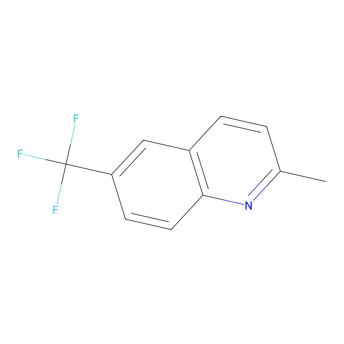 2-Methyl-6-(trifluoromethyl)quinoline molecular structure, CAS 66023-21-0