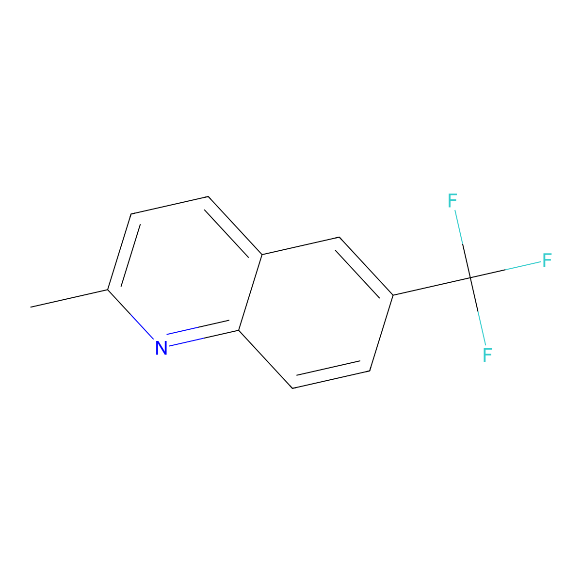 2-Methyl-6-(trifluoromethyl)quinoline molecular structure, CAS 66023-21-0