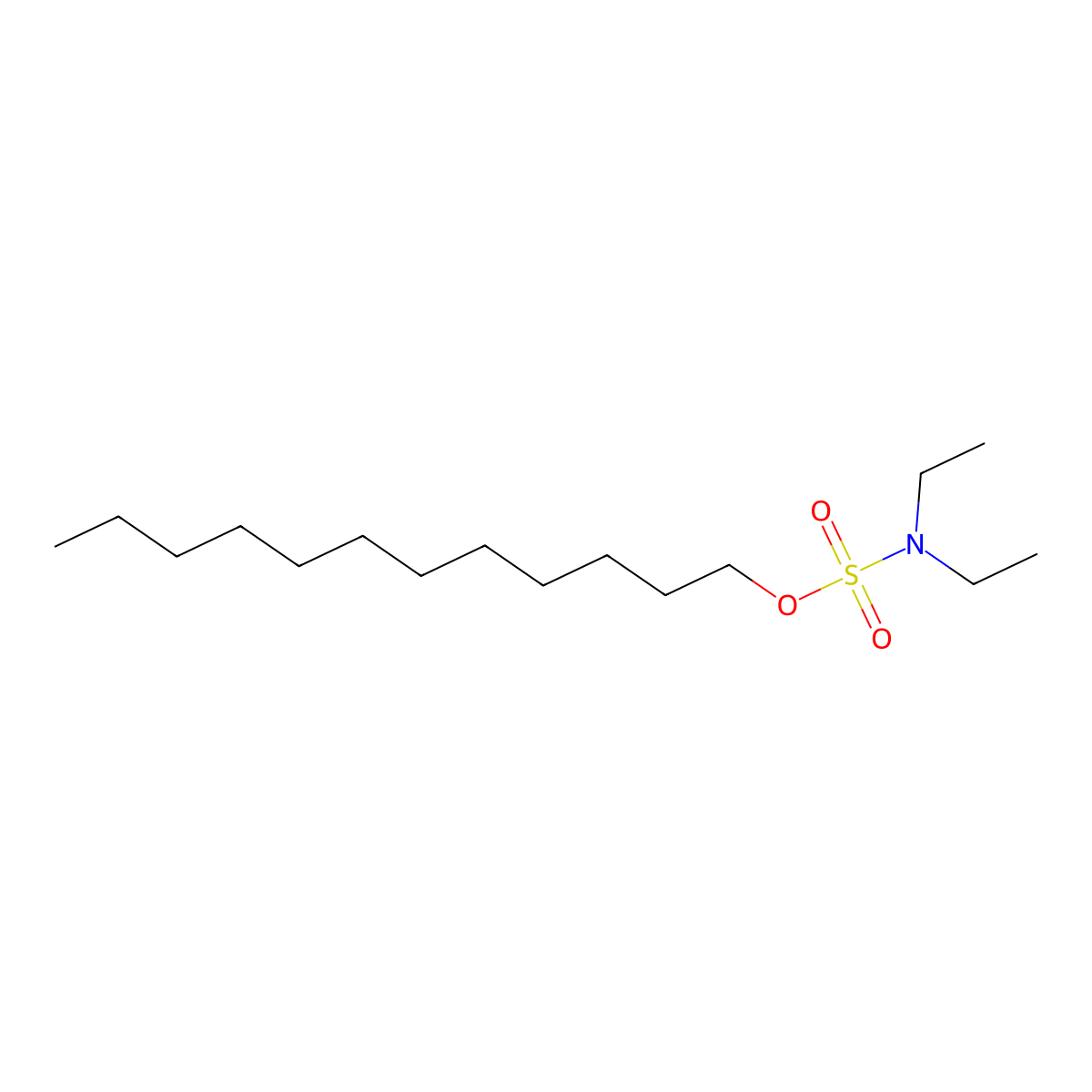 Dodecyl diethylsulfamate molecular structure, CAS 66027-87-0