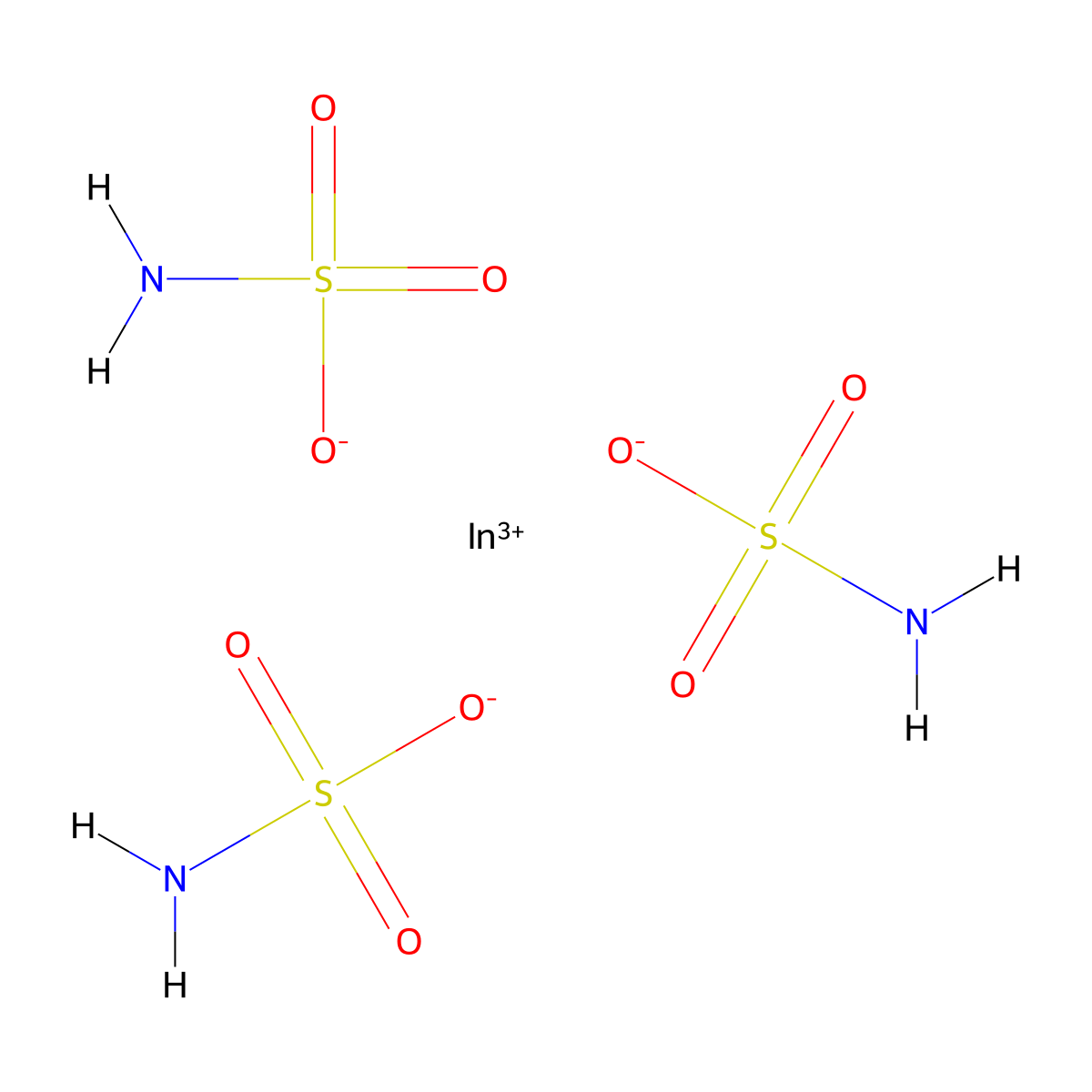Sulfamic acid, indium(3+) salt (3:1) molecular structure, CAS 66027-93-8