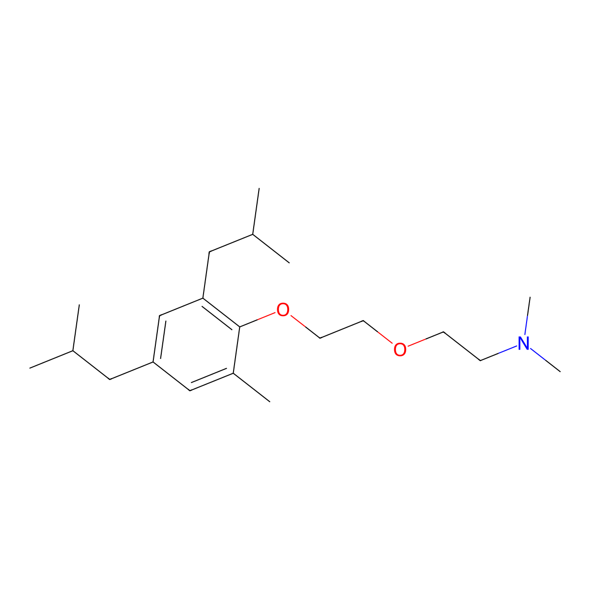 Ethanamine, N,N-dimethyl-2-[2-[methylbis(2-methylpropyl)phenoxy]ethoxy]- molecular structure, CAS 66027-97-2