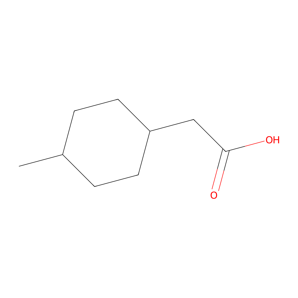 2-(4-Methylcyclohexyl)acetic acid molecular structure, CAS 6603-71-0
