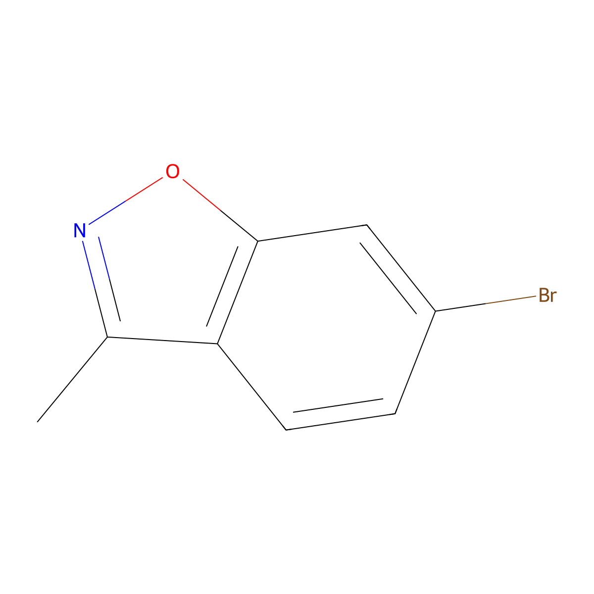 6-Bromo-3-methyl-1,2-benzoxazole molecular structure, CAS 66033-69-0