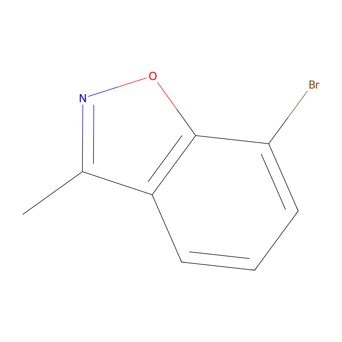 7-Bromo-3-methylbenzo[d]isoxazole molecular structure, CAS 66033-75-8
