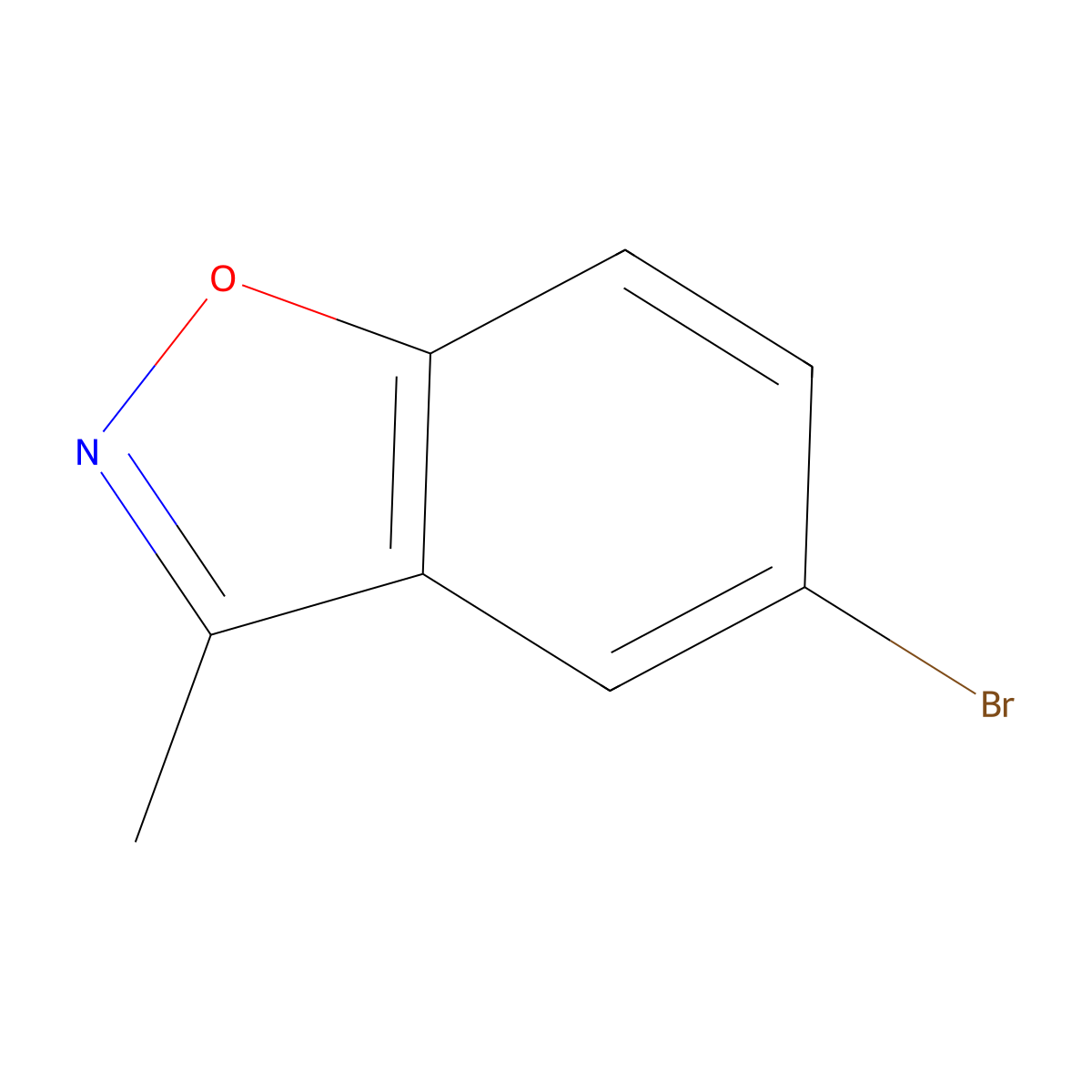 5-Bromo-3-methyl-1,2-benzoxazole molecular structure, CAS 66033-76-9