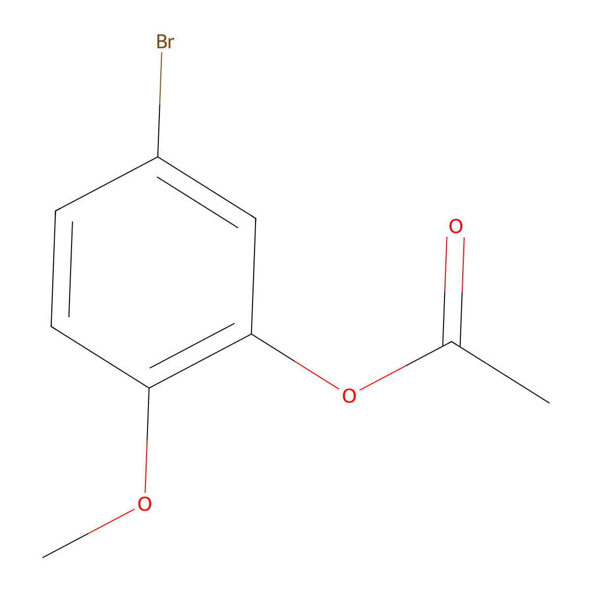 5-Bromo-2-methoxyphenyl acetate molecular structure, CAS 66037-04-5