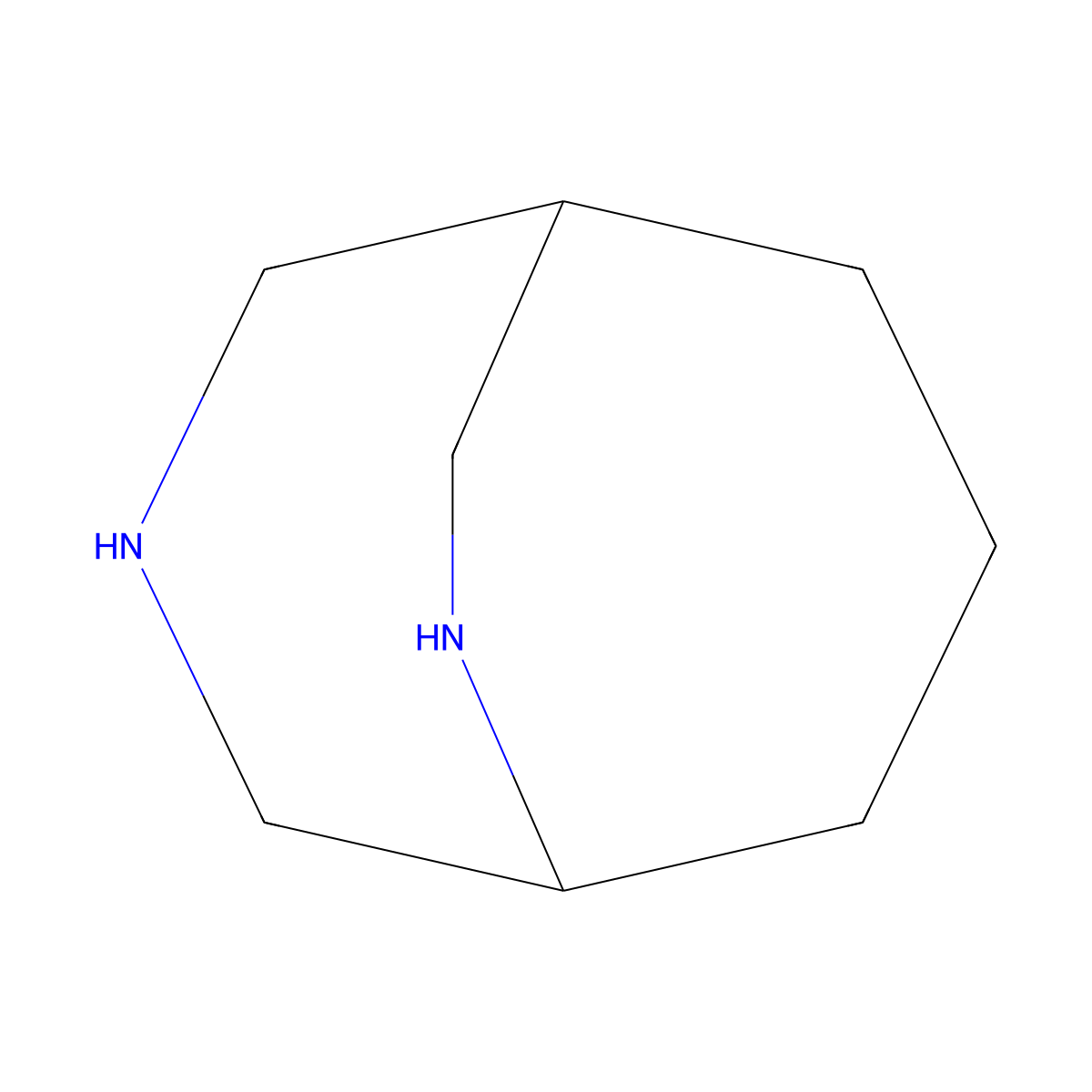 3,9-Diazabicyclo[3.3.2]decane molecular structure, CAS 66037-68-1