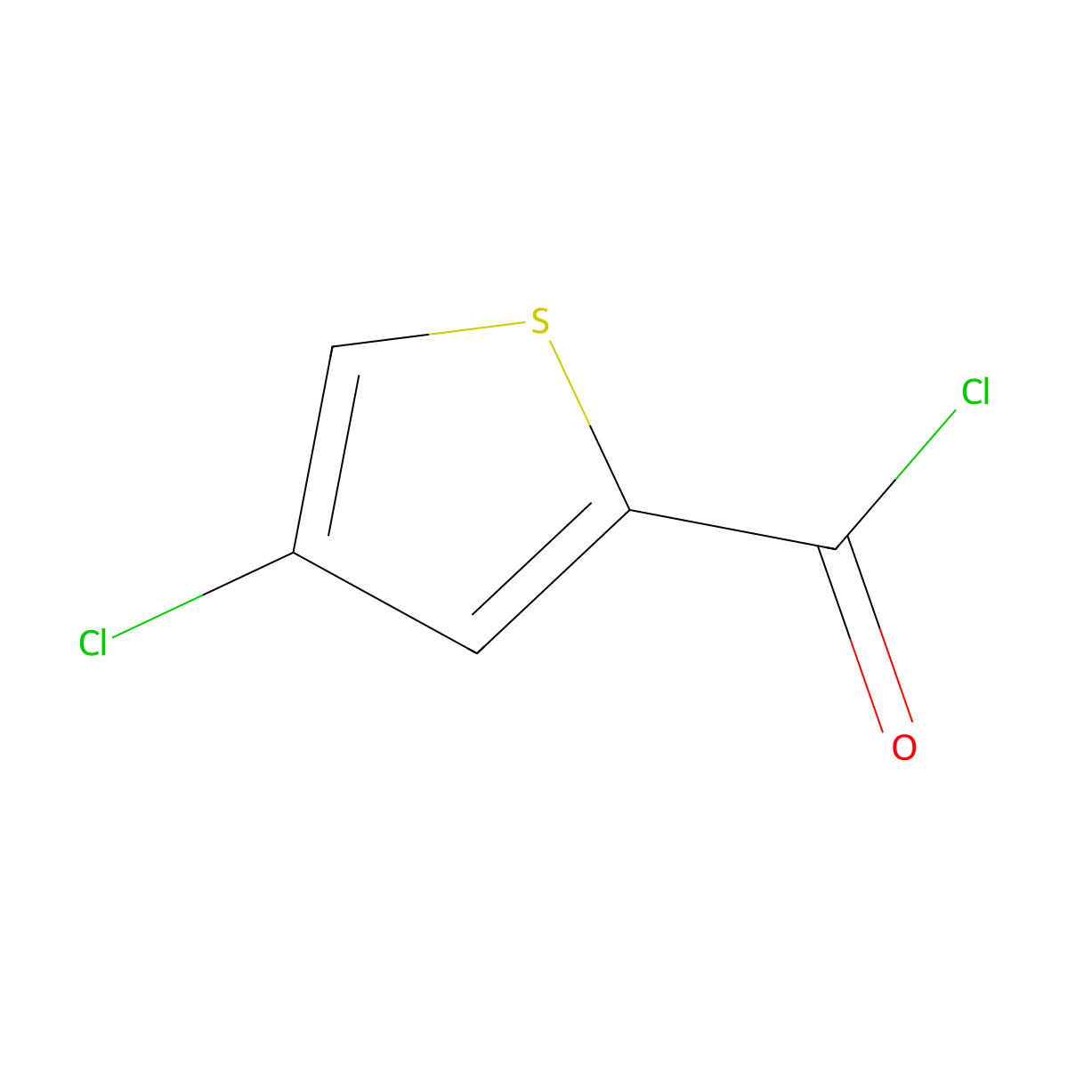4-Chlorothiophene-2-carbonyl chloride molecular structure, CAS 66039-95-0