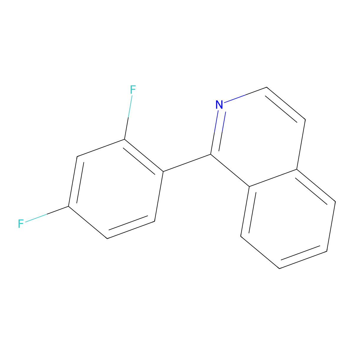 1-(2,4-Difluorophenyl)isoquinoline molecular structure, CAS 660393-97-5