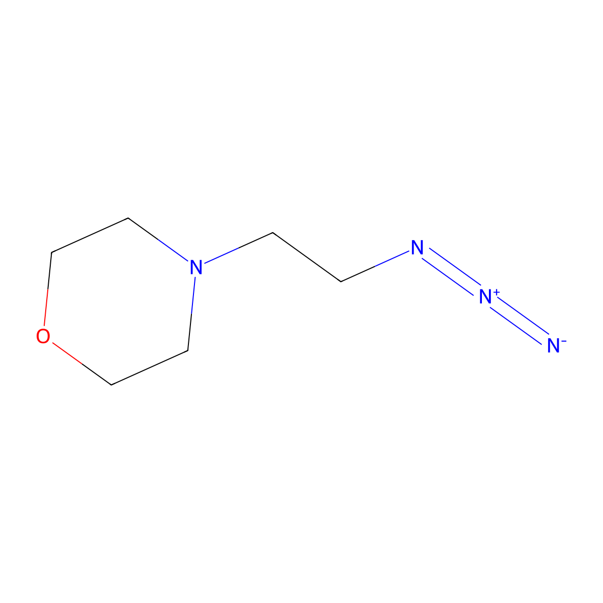 4-(2-Azidoethyl)morpholine molecular structure, CAS 660395-39-1
