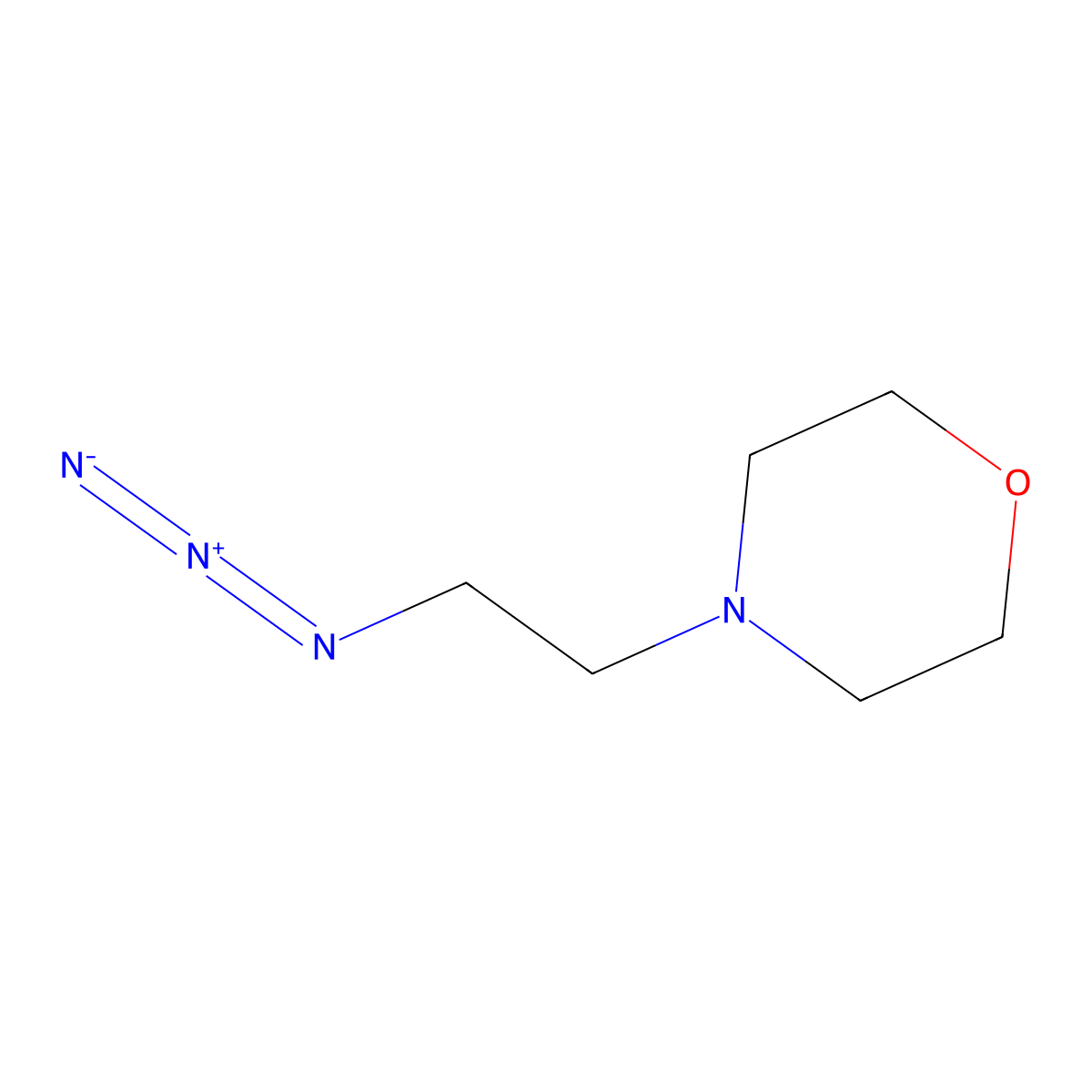 4-(2-Azidoethyl)morpholine molecular structure, CAS 660395-39-1