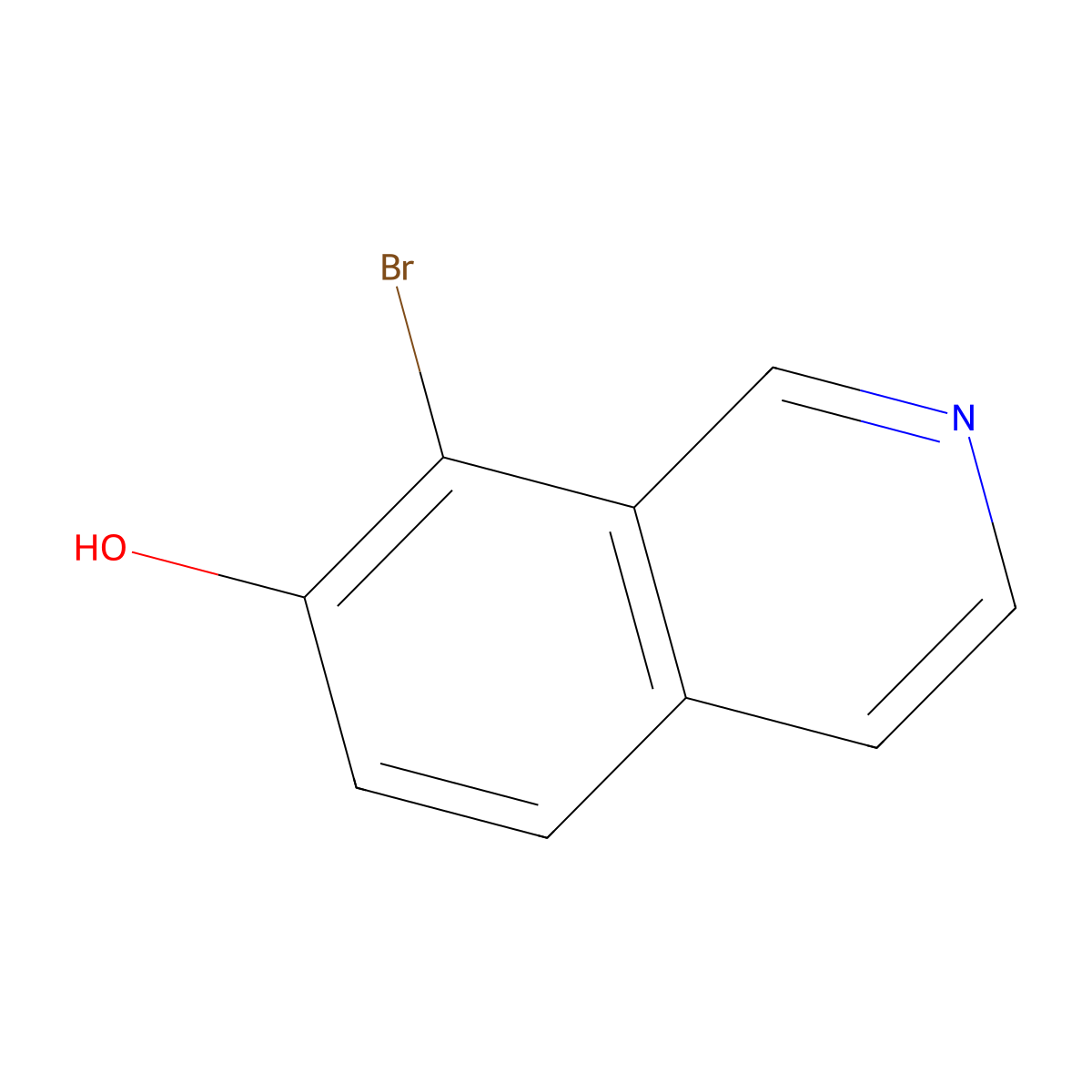 8-Bromoisoquinolin-7-ol molecular structure, CAS 660398-06-1