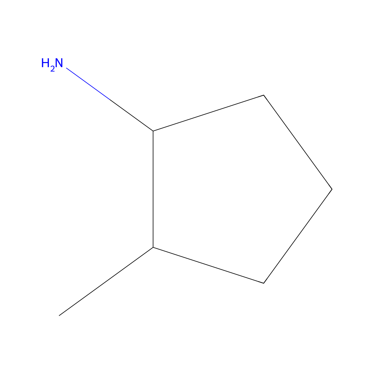 rac-(1R,2R)-2-methylcyclopentan-1-amine molecular structure, CAS 6604-07-5