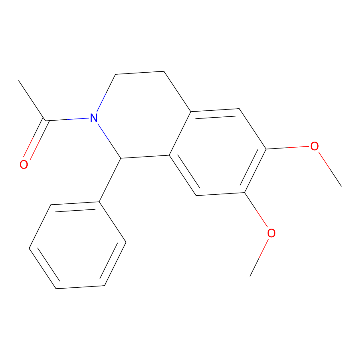 1-(6,7-Dimethoxy-1-phenyl-3,4-dihydro-1H-isoquinolin-2-yl)-ethanone molecular structure, CAS 66040-34-4