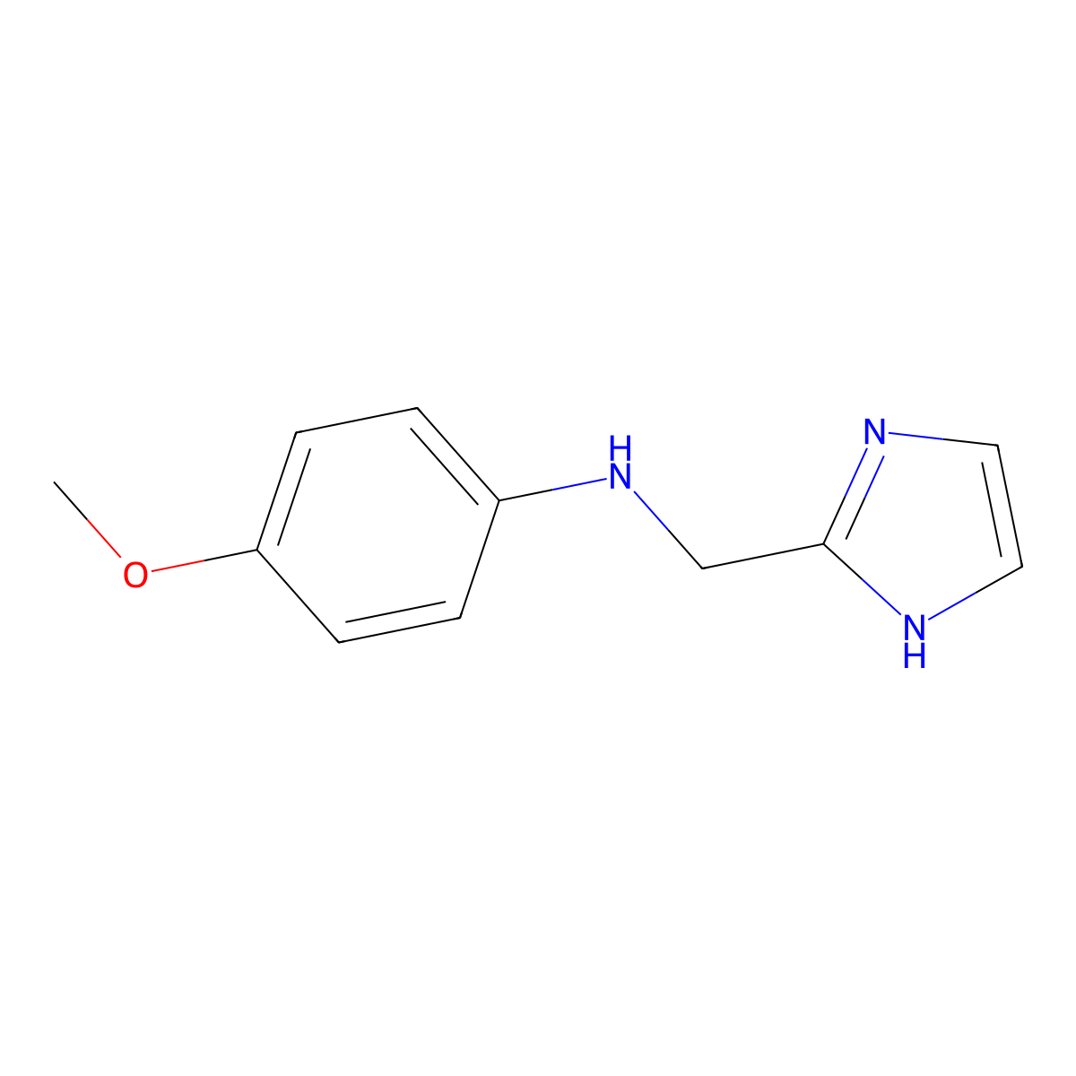 4-methoxyphenyl-1H-imidazol-2-ylmethylamine molecular structure, CAS 660405-05-0