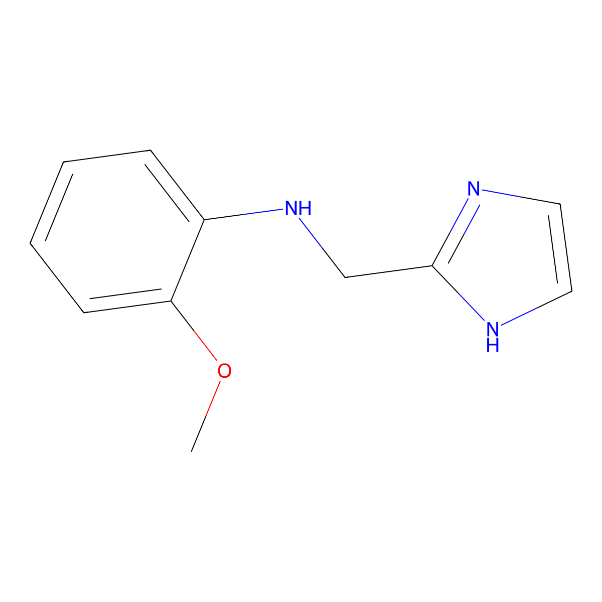 N-[(1H-imidazol-2-yl)methyl]-2-methoxyaniline molecular structure, CAS 660405-06-1