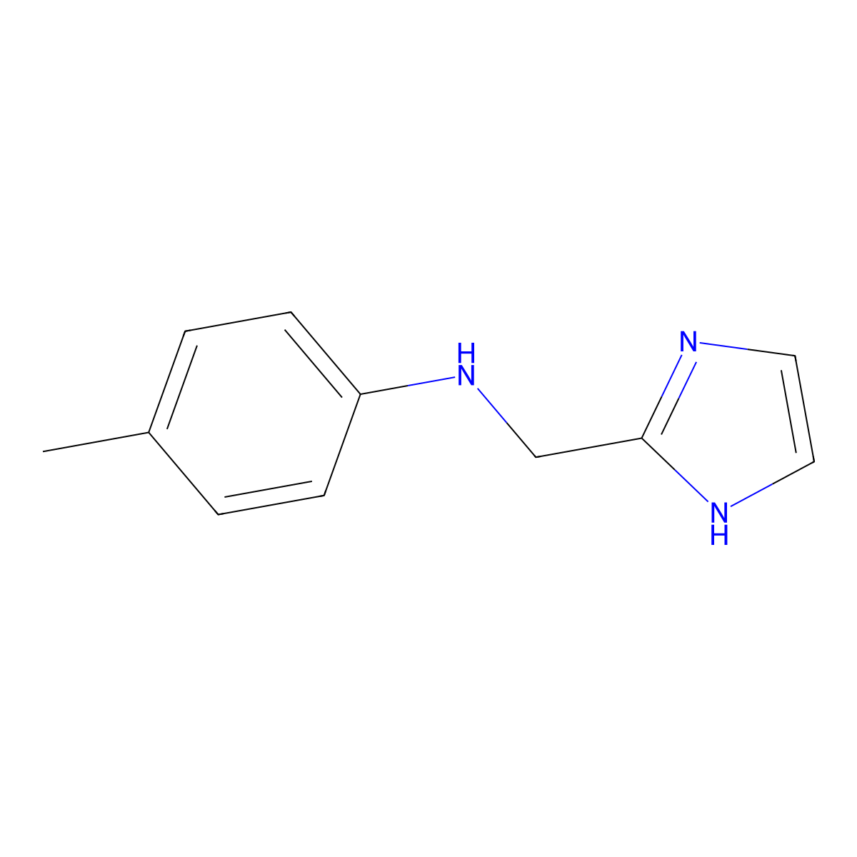 N-[(1H-imidazol-2-yl)methyl]-4-methylaniline molecular structure, CAS 660405-11-8