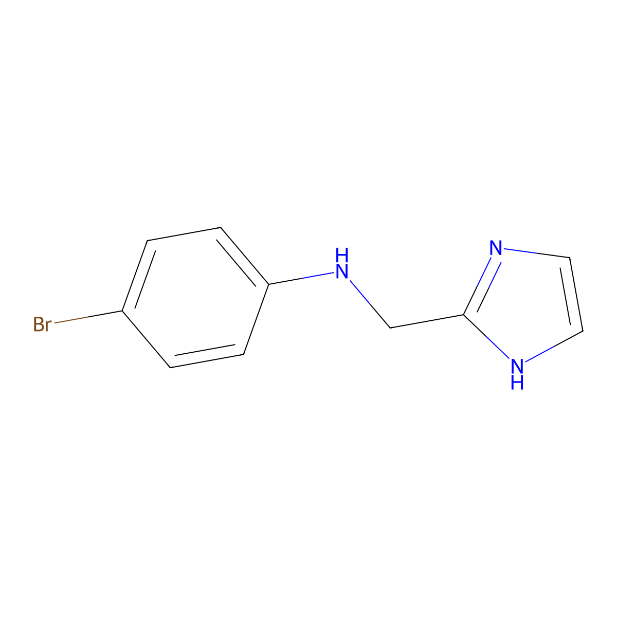 n-((1h-Imidazol-2-yl)methyl)-4-bromoaniline molecular structure, CAS 660405-12-9
