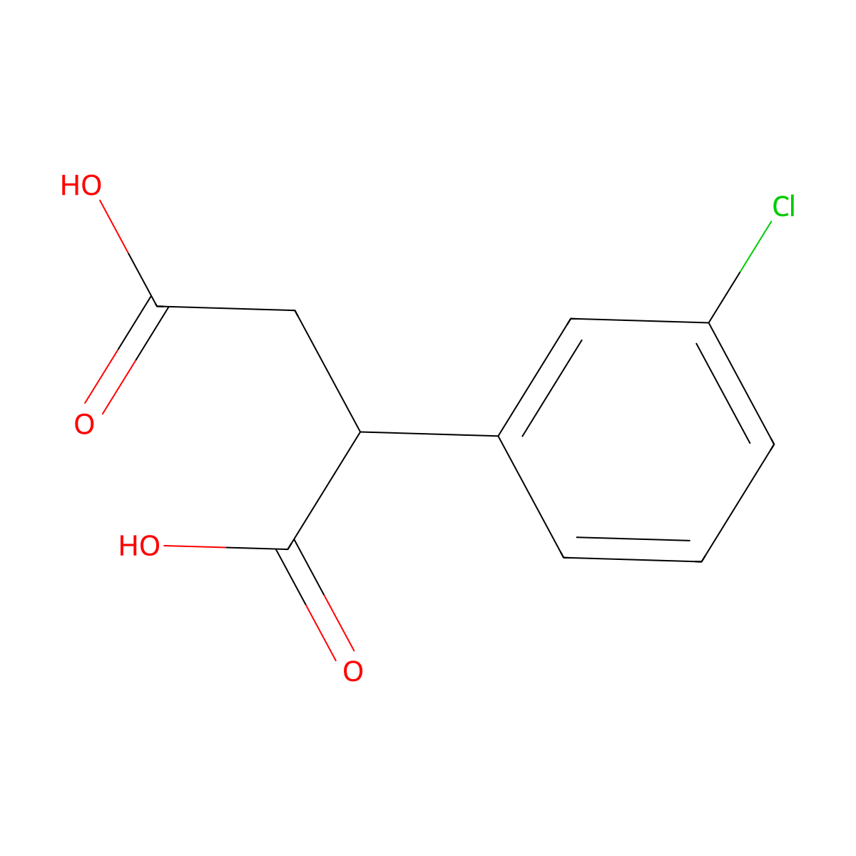 2-(3-Chlorophenyl)succinic acid molecular structure, CAS 66041-28-9