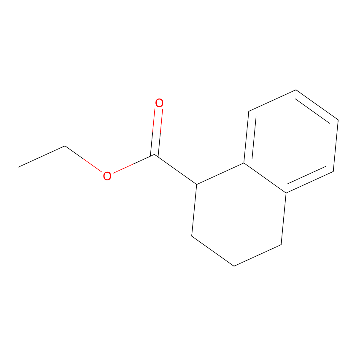 Ethyl 1,2,3,4-tetrahydronaphthalene-1-carboxylate molecular structure, CAS 66041-55-2