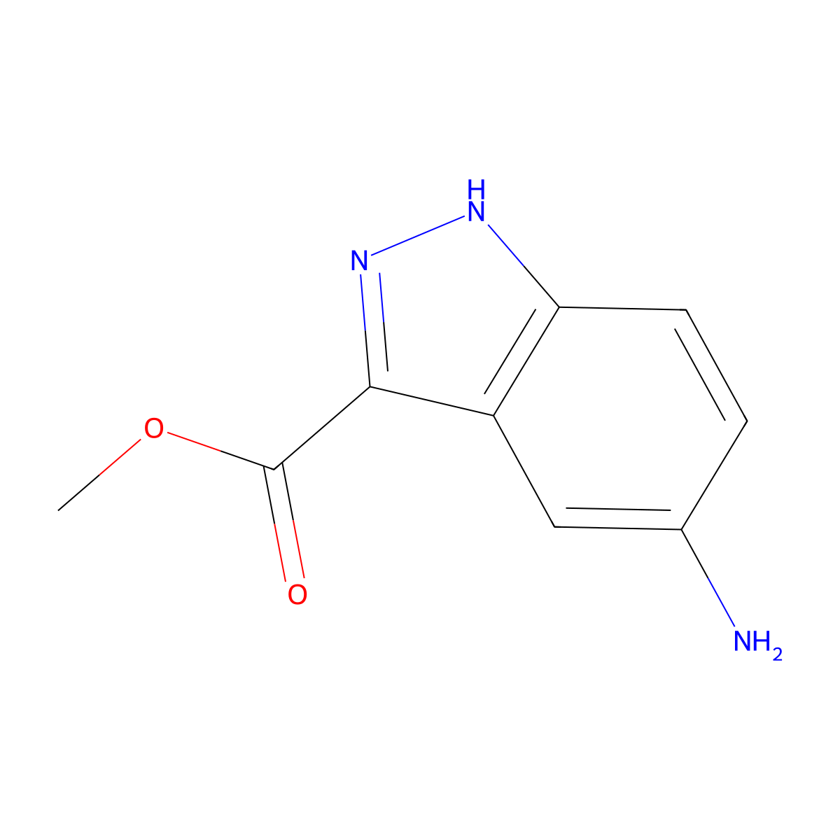 methyl 5-amino-1H-indazole-3-carboxylate molecular structure, CAS 660411-95-0