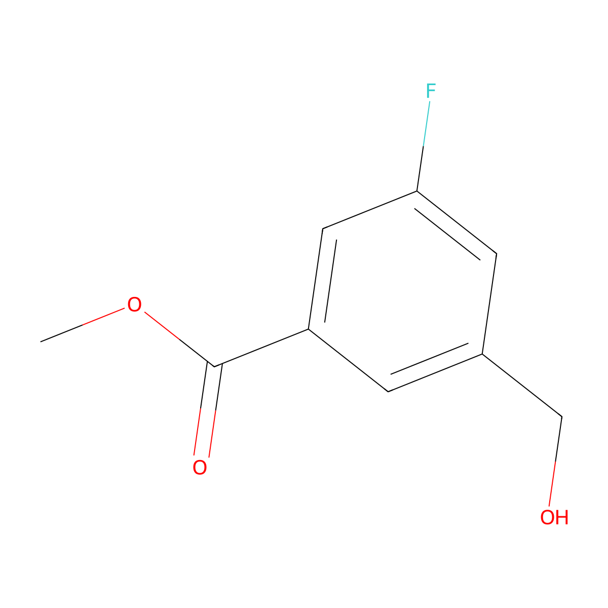 Methyl 3-Fluoro-5-(hydroxymethyl)benzoate molecular structure, CAS 660416-37-5