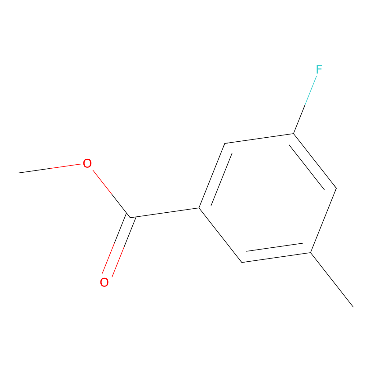 Benzoic acid, 3-fluoro-5-methyl-, methyl ester molecular structure, CAS 660416-38-6