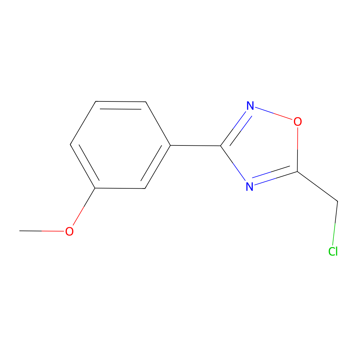 5-(Chloromethyl)-3-(3-methoxyphenyl)-1,2,4-oxadiazole molecular structure, CAS 660416-39-7