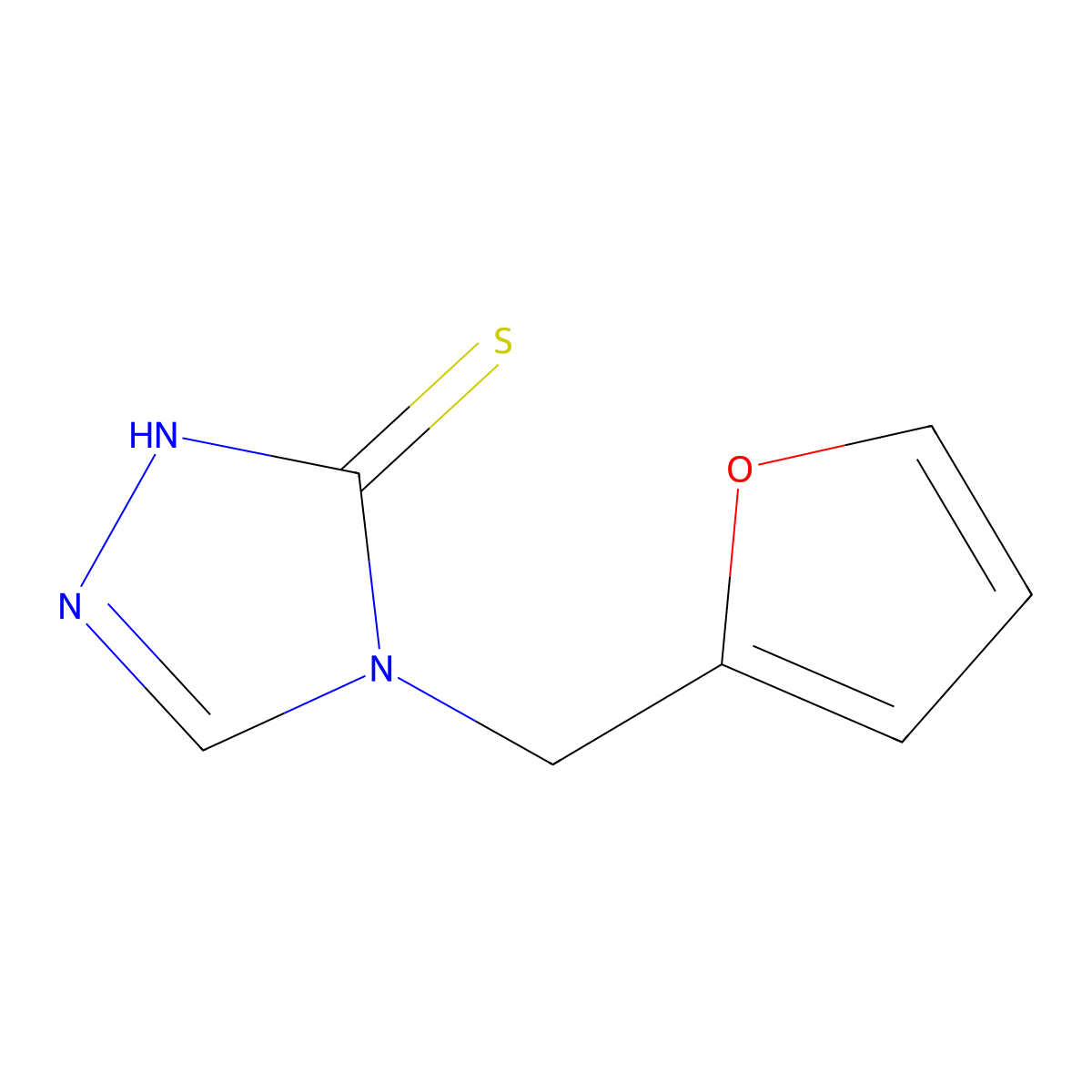 4-(furan-2-ylmethyl)-4H-1,2,4-triazole-3-thiol molecular structure, CAS 660417-20-9