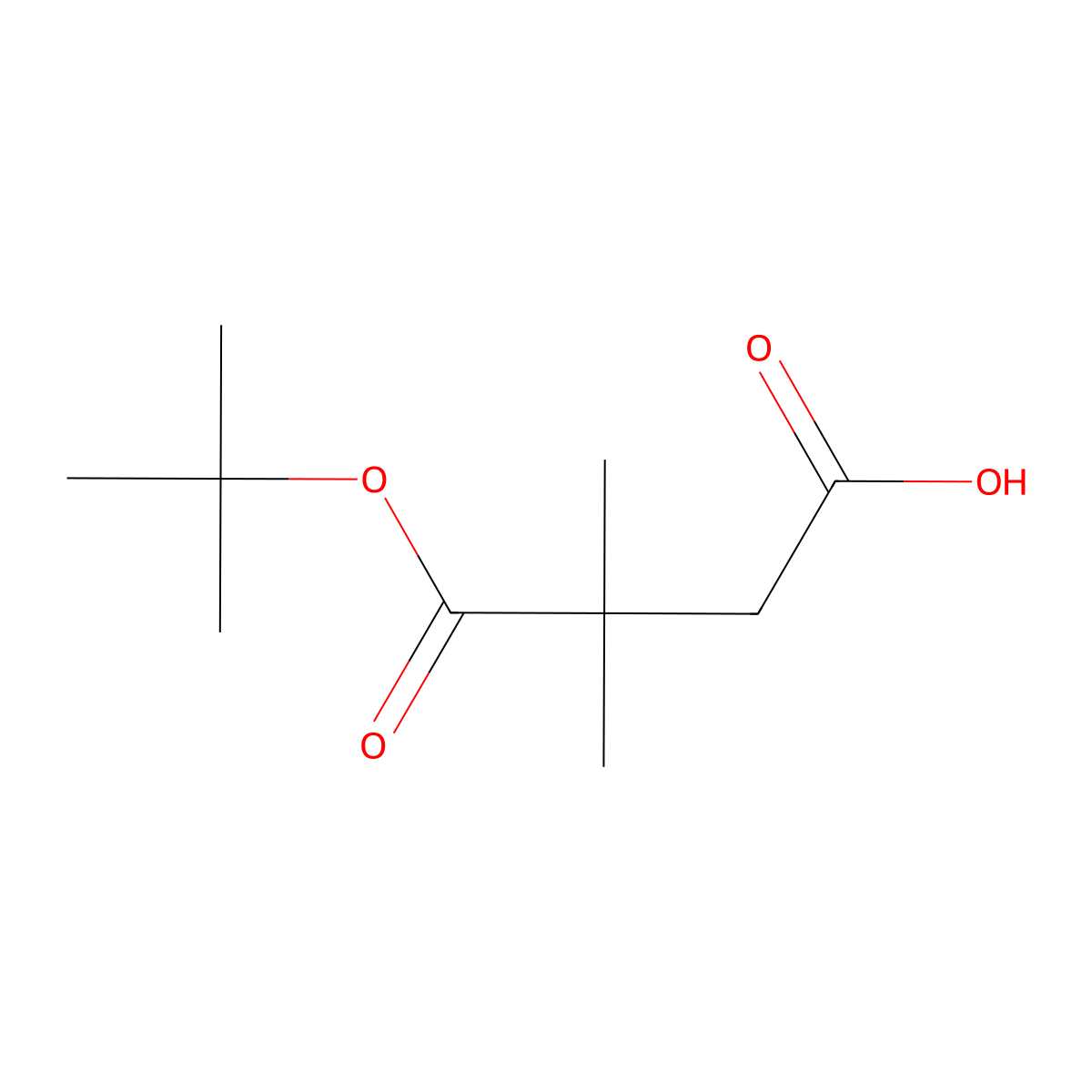 4-(Tert-butoxy)-3,3-dimethyl-4-oxobutanoic acid molecular structure, CAS 660423-00-7