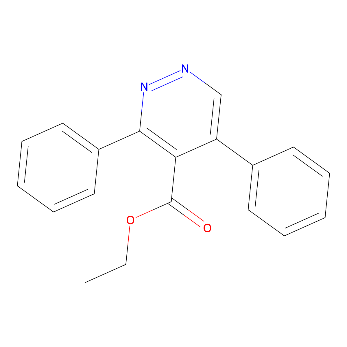 Ethyl 3,5-diphenylpyridazine-4-carboxylate molecular structure, CAS 660423-56-3