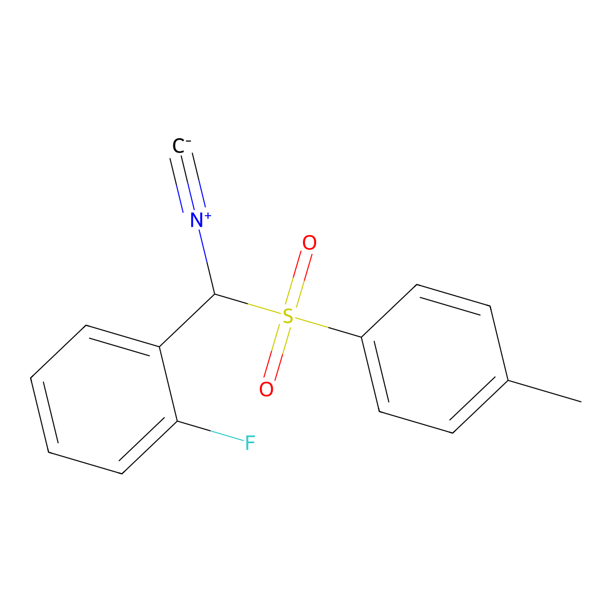 1-Fluoro-2-(isocyano(tosyl)methyl)benzene molecular structure, CAS 660431-65-2
