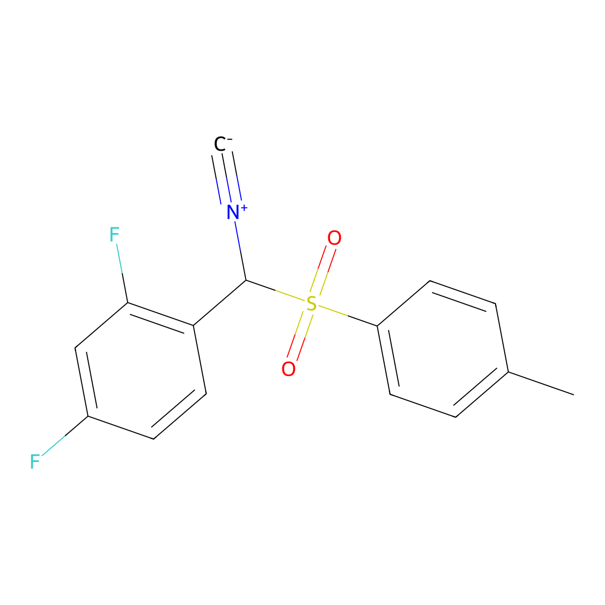 2,4-Difluoro-1-(isocyano(tosyl)methyl)benzene molecular structure, CAS 660431-66-3