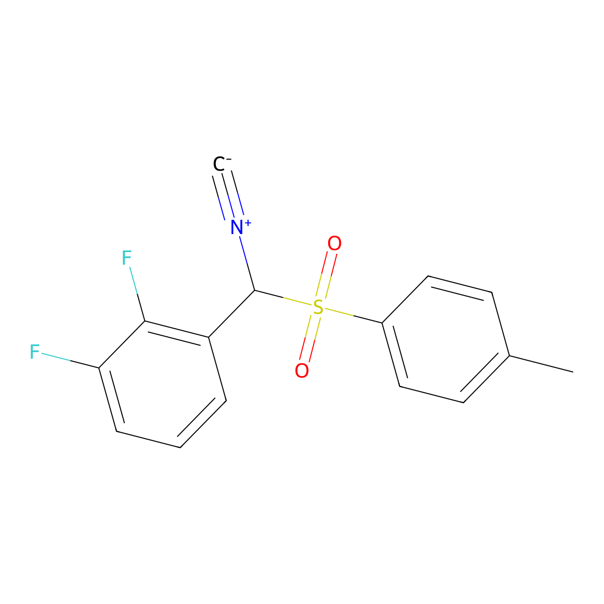 1,2-Difluoro-3-(isocyano(tosyl)methyl)benzene molecular structure, CAS 660431-67-4