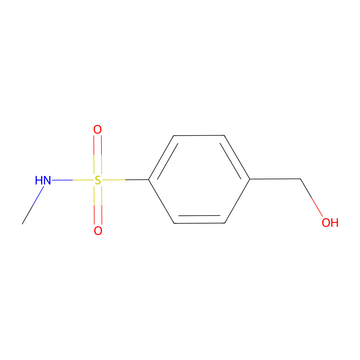 Benzenesulfonamide, 4-(hydroxymethyl)-N-methyl- molecular structure, CAS 660432-44-0