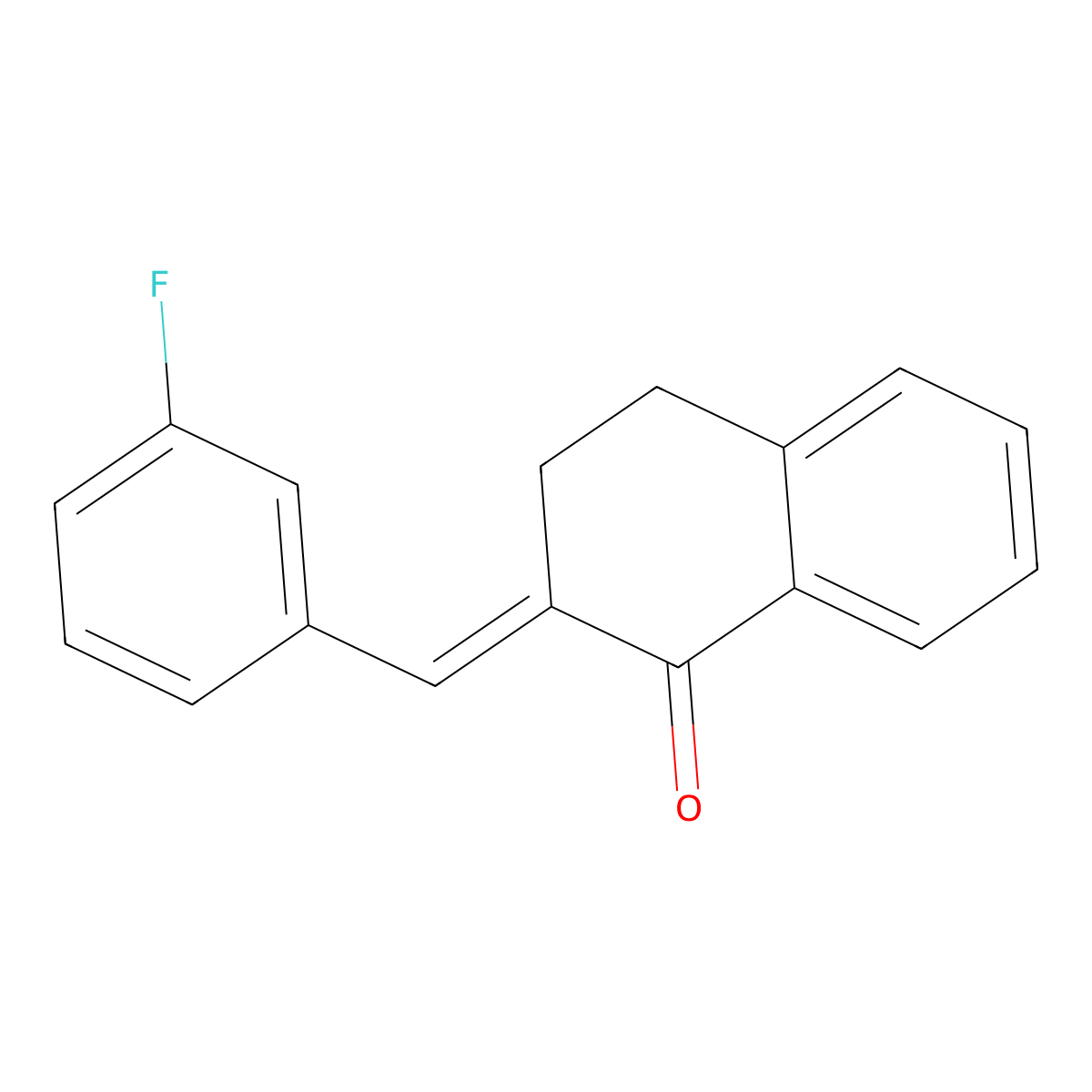 1(2H)-Naphthalenone, 2-[(3-fluorophenyl)methylene]-3,4-dihydro- molecular structure, CAS 66045-88-3