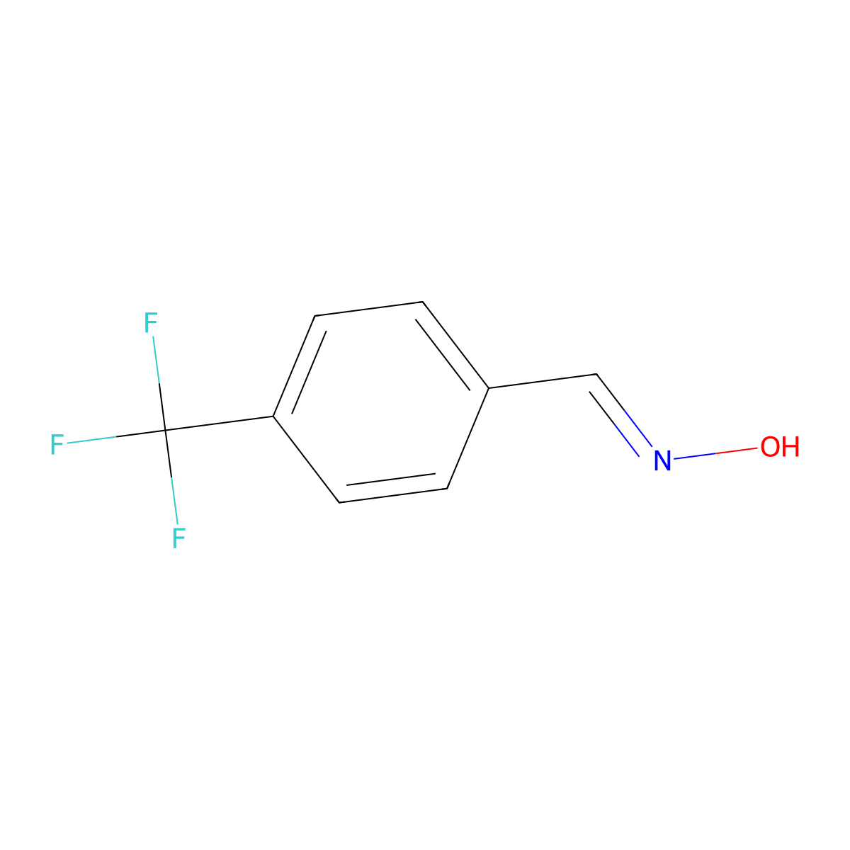 4-(Trifluoromethyl)benzaldehyde oxime molecular structure, CAS 66046-34-2
