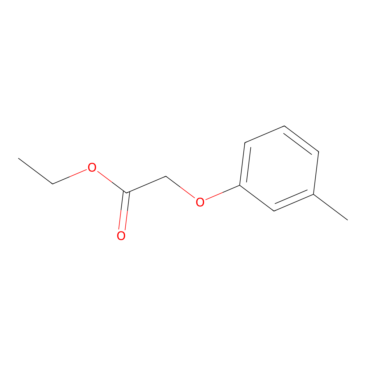 Ethyl 2-(3-methylphenoxy)acetate molecular structure, CAS 66047-01-6