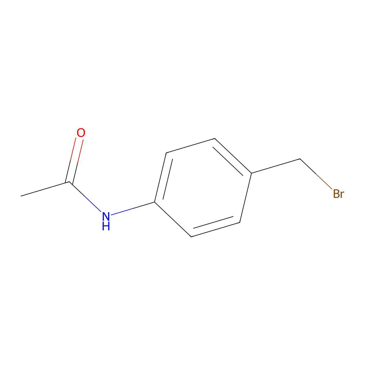 Acetamide, N-(4-(bromomethyl)phenyl)- molecular structure, CAS 66047-05-0