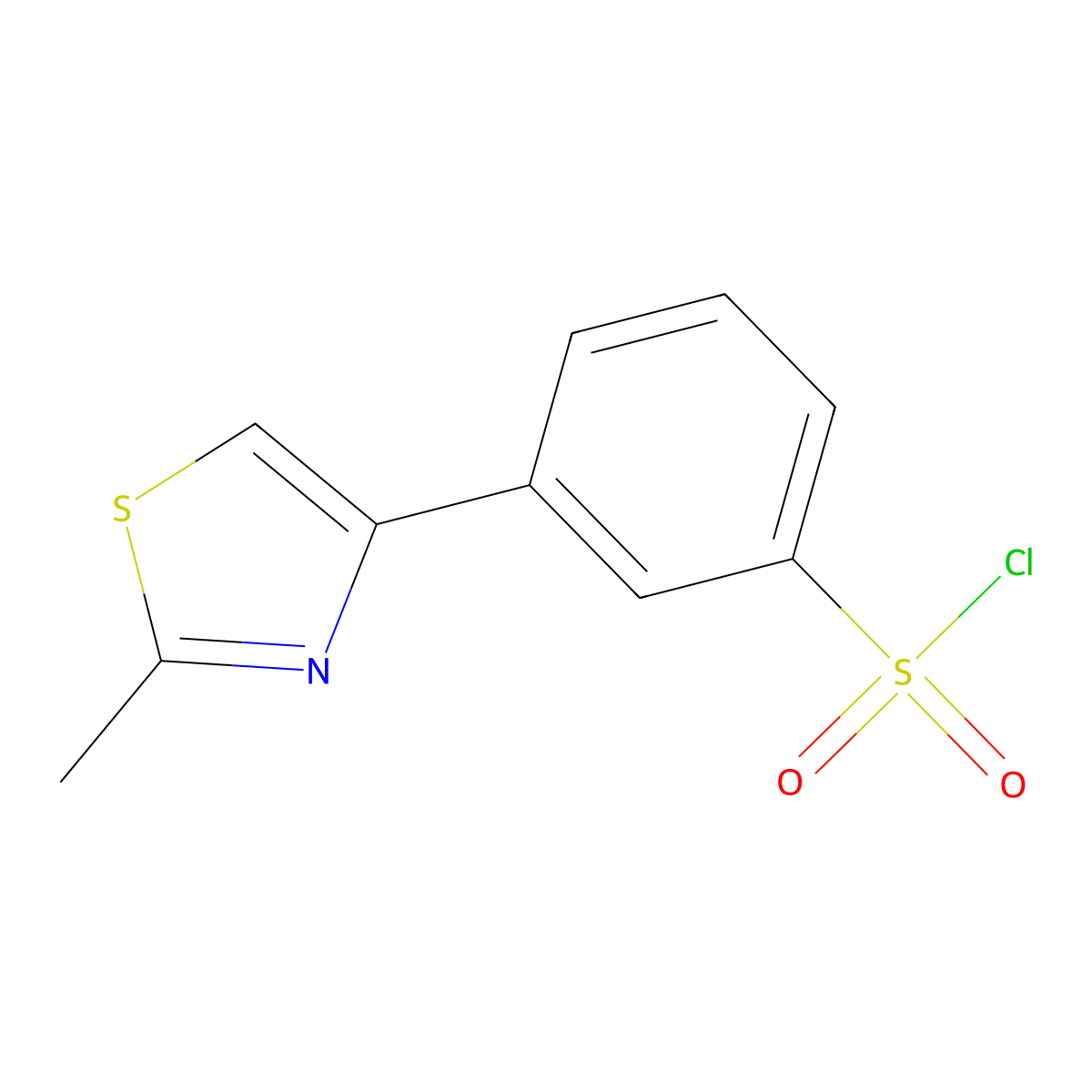3-(2-Methyl-thiazol-4-yl)-benzenesulfonyl chloride molecular structure, CAS 66047-75-4