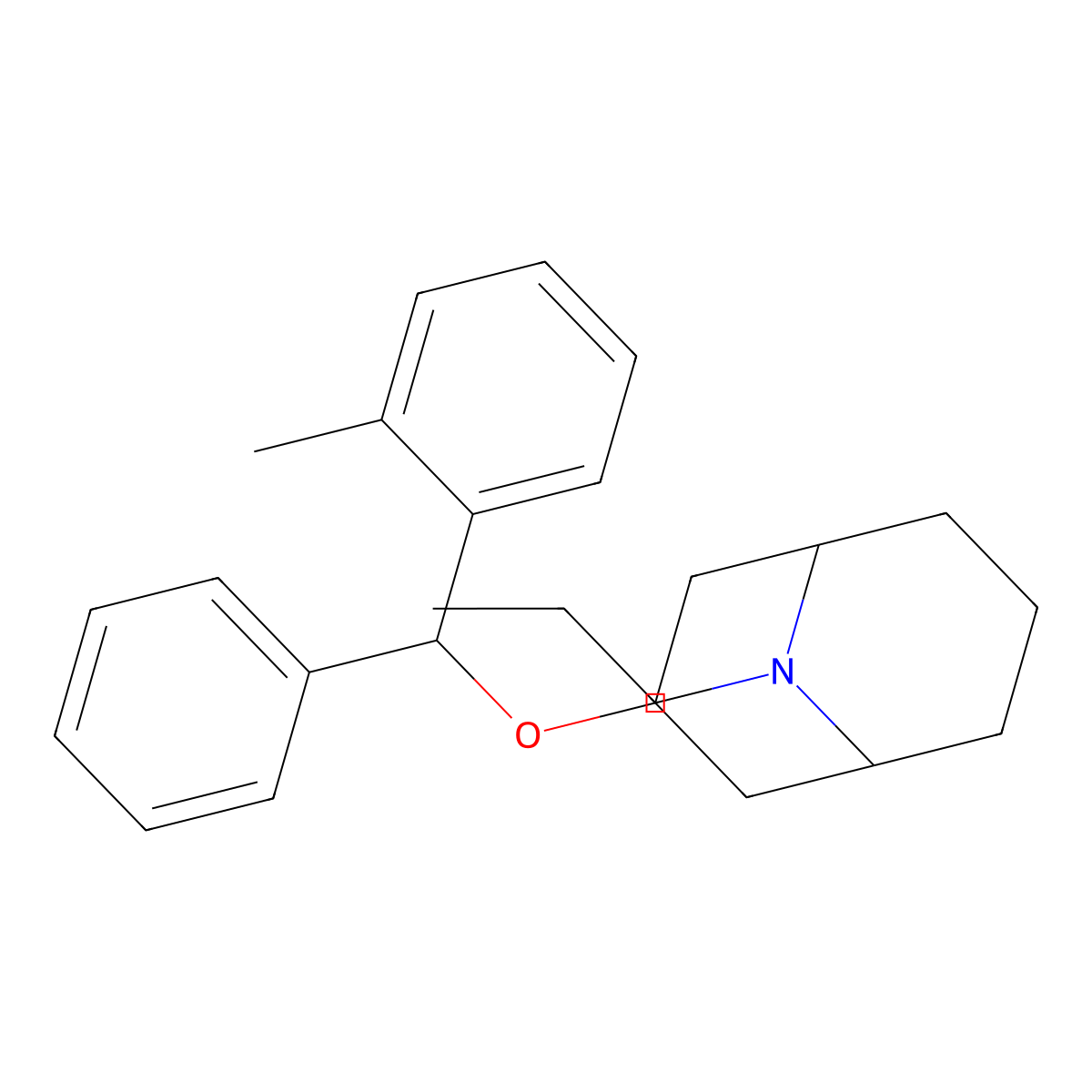 9-Azabicyclo(3.3.1)nonane, 3-alpha-(o-methyldiphenylmethoxy)-9-propyl- molecular structure, CAS 6605-99-8
