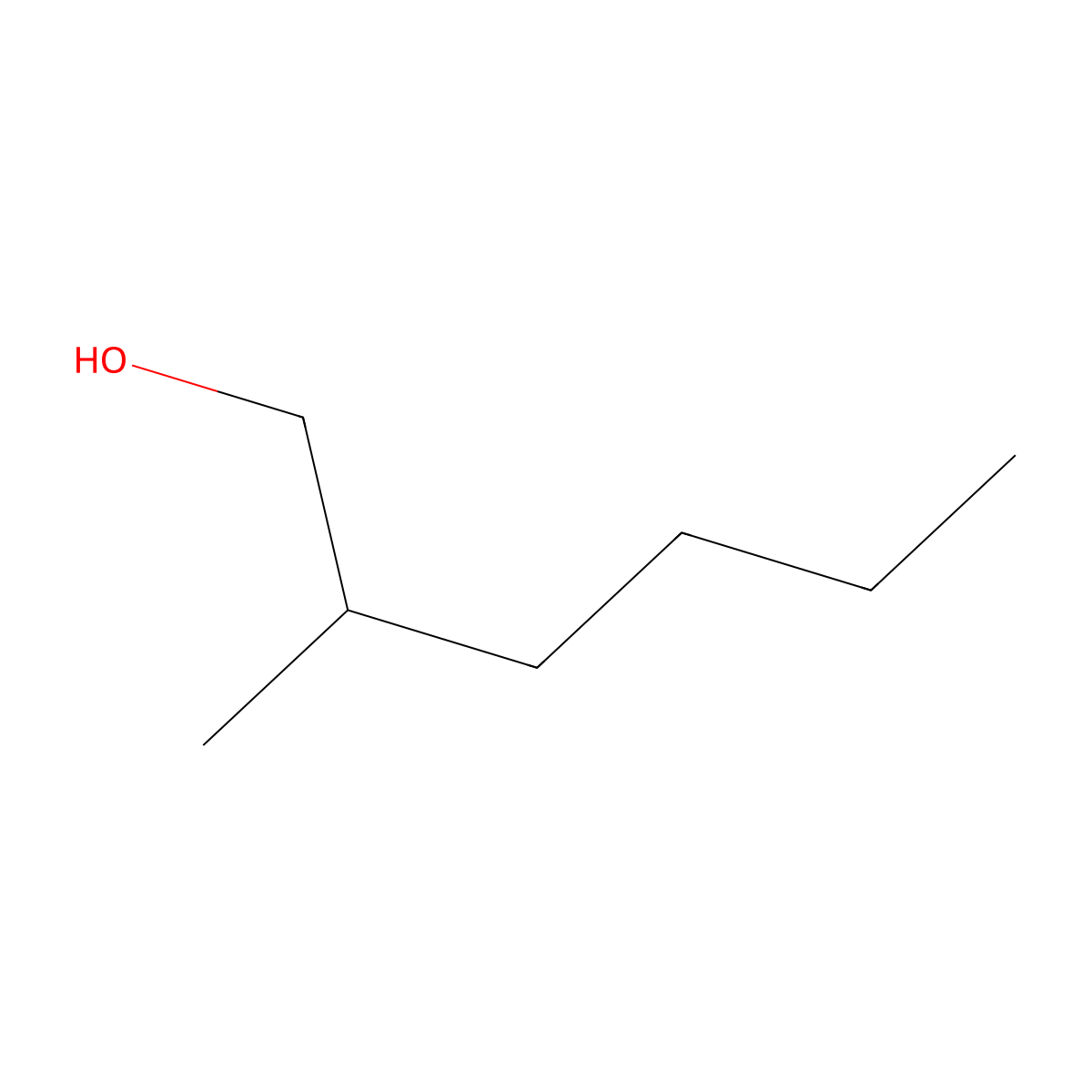 (2S)-2-Methyl-1-hexanol molecular structure, CAS 66050-99-5