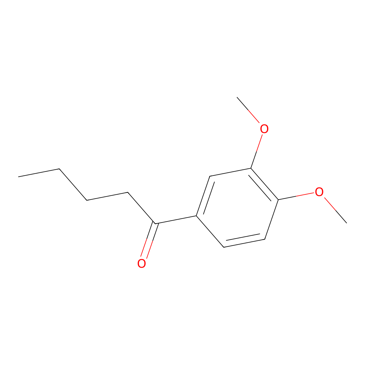 1-(3,4-Dimethoxyphenyl)pentan-1-one molecular structure, CAS 66053-97-2