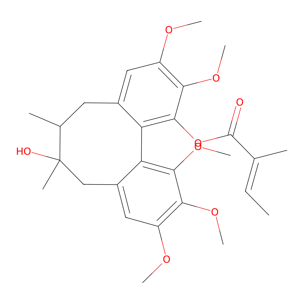 Angeloylgomisin H molecular structure, CAS 66056-22-2