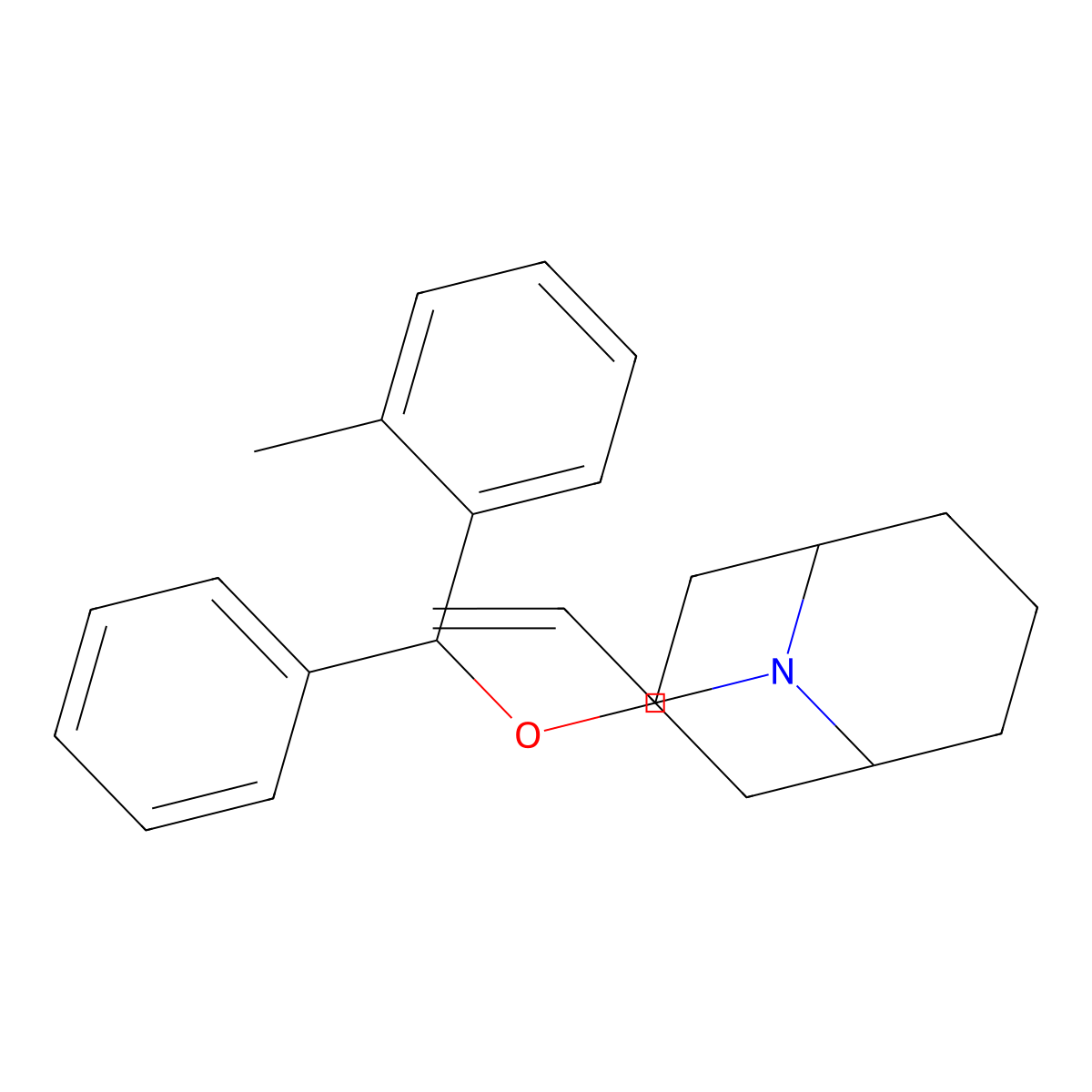 9-Azabicyclo(3.3.1)nonane, 9-allyl-3-alpha-(o-methyldiphenylmethoxy)- molecular structure, CAS 6606-00-4
